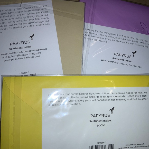3 Papyrus sympathy/get well cards New - Picture 2 of 2